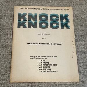 VTG 1968 sheet music book "Knock Knock" Medical Mission Sisters Vanguard Music
